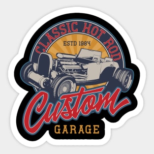 Classic hot rod custom garage Sticker